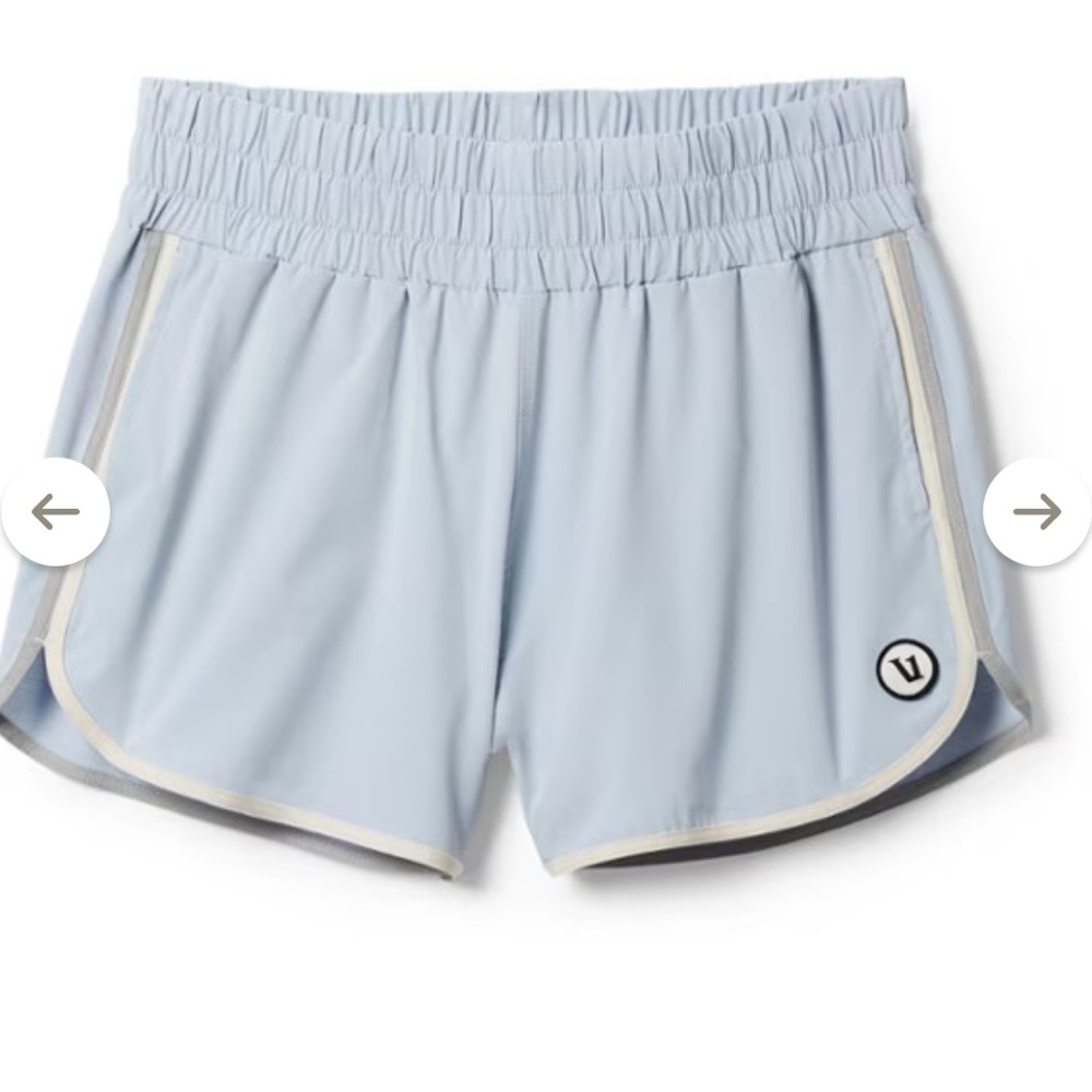 Vuori Blue Athletic Shorts Lightweight Elastic Waistband